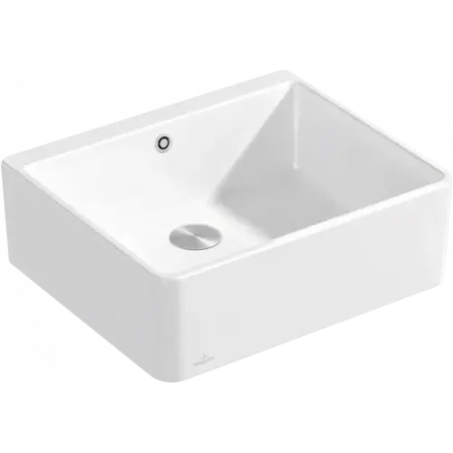 Villeroy & Boch Полувстраиваемая мойка с одиночной раковиной 60 X Сливы для одиночных раковин, включая Комплект слива с ручным управлением, выкл Керамика, 595 x 500 mm, Альпийский белый CeramicPlus 636001R1