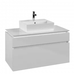 Villeroy & Boch Legato Тумба под раковину, 2 выдвижных ящика, 1000 x 550 x 500 mm, Glossy White / Glossy White B60400DH