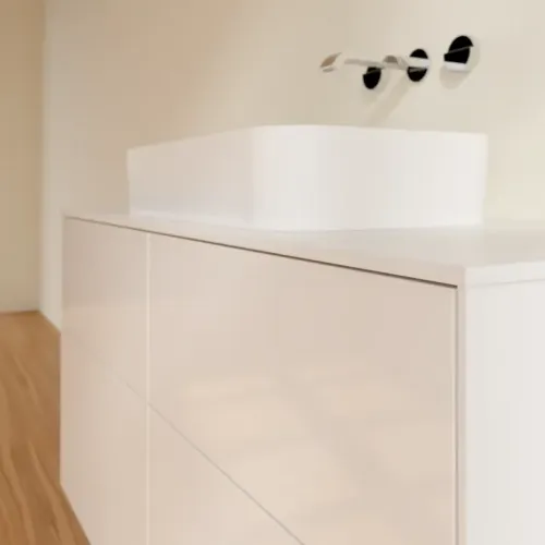 Villeroy & Boch Finion Тумба под раковину, с подсветкой, 4 выдвижных ящика, 1200 x 603 x 501 mm, Glossy White Lacquer G67100GF