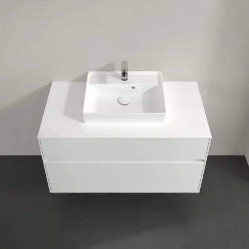 Villeroy & Boch Collaro Тумба под раковину, с подсветкой, 2 выдвижных ящика, 1000 x 548 x 500 mm, Glossy White / Glossy White C016B0DH