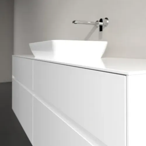 Villeroy & Boch Collaro Тумба под раковину, 4 выдвижных ящика, 1600 x 548 x 500 mm, Glossy White / Glossy White C12000DH