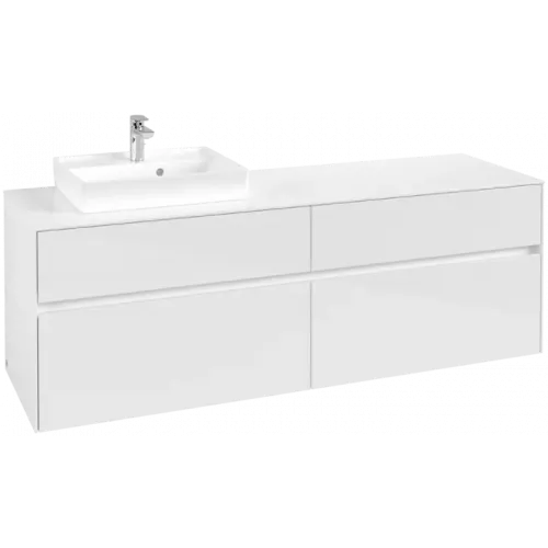 Villeroy & Boch Collaro Тумба под раковину, 4 выдвижных ящика, 1600 x 548 x 500 mm, Glossy White / Glossy White C07800DH