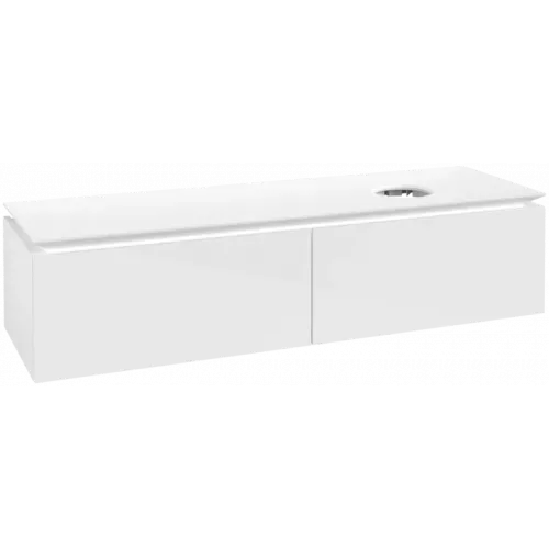 Villeroy & Boch Legato Тумба под раковину, 2 выдвижных ящика, 1600 x 380 x 500 mm, Glossy White / Glossy White B59700DH