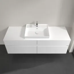 Villeroy & Boch Collaro Тумба под раковину, с подсветкой, 4 выдвижных ящика, 1600 x 548 x 500 mm, Glossy White / Glossy White C025B0DH