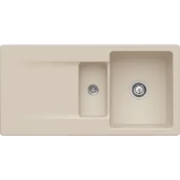 Villeroy & Boch Siluet 60 R Мойка, включая Комплект слива с ручным управлением, выкл TitanCeram, 1000 x 510 mm 333701AM