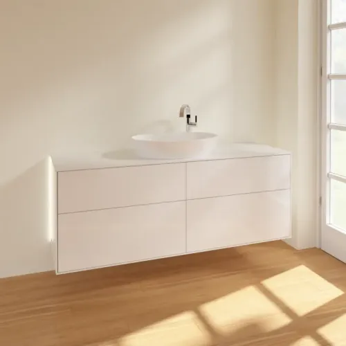 Villeroy & Boch Finion Тумба под раковину, с подсветкой, 4 выдвижных ящика, 1600 x 603 x 501 mm, Glossy White Lacquer G97100GF