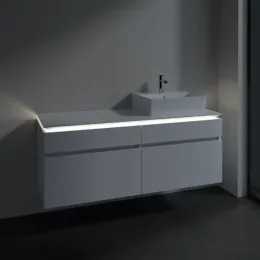 Villeroy & Boch Legato Тумба под раковину, с подсветкой, 4 выдвижных ящика, 1400 x 550 x 500 mm, Glossy White / Glossy White B616L0DH