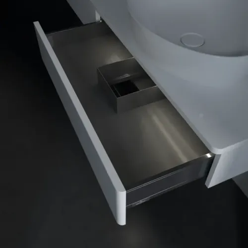 Villeroy & Boch Antao Тумба под раковину, с подсветкой, 2 выдвижных ящика, 1600 x 190 x 500 mm, лицевая поверхность без текстурированной отделки, Glossy White Lacquer / Glossy White Lacquer L16010GF