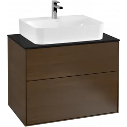 Villeroy & Boch Finion Тумба под раковину, 2 выдвижных ящика, 800 x 603 x 501 mm, Walnut Veneer F09200GN