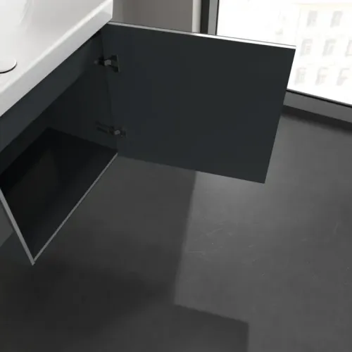 Villeroy & Boch Avento Тумба под раковину, 1 дверь, 530 x 514 x 384 mm, Стекло серое A88801B1