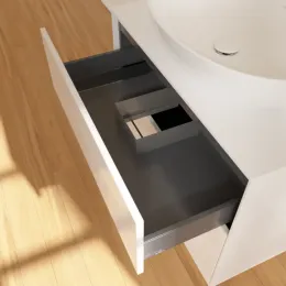 Villeroy & Boch Finion Тумба под раковину, с подсветкой, 2 выдвижных ящика, 800 x 603 x 501 mm, Glossy White Lacquer G99100GF