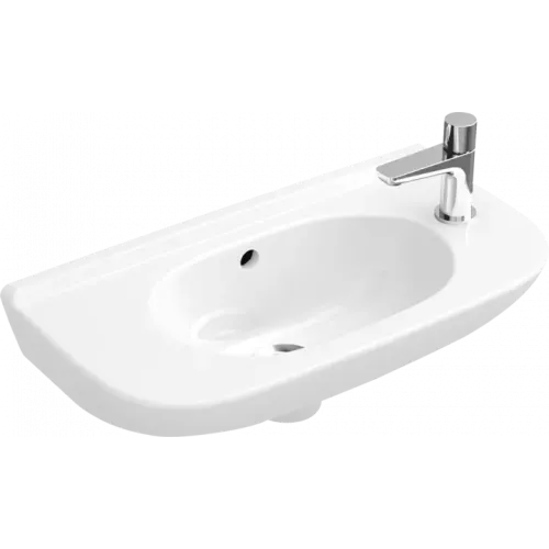 Villeroy & Boch O.novo Раковина компактная, 500 x 250 x 175 mm, Альпийский белый, с переливом 53615301