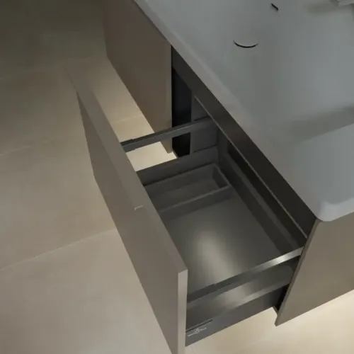 Villeroy & Boch Subway 3.0 Тумба под раковину, с подсветкой, 2 выдвижных ящика, 1272 x 429 x 478 mm, Taupe C601L2VM