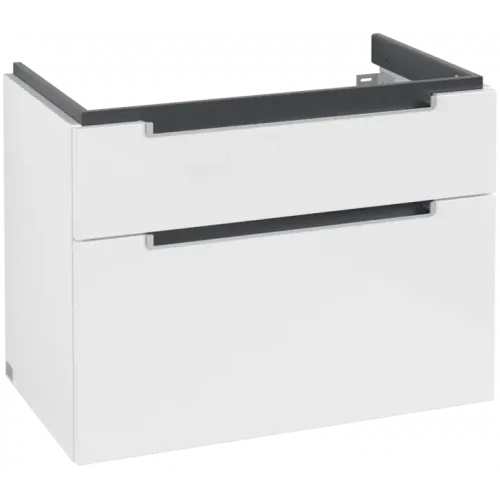 Villeroy & Boch Subway 2.0 Тумба под раковину, 2 выдвижных ящика, 787 x 590 x 449 mm, Glossy White A91400DH
