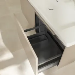 Villeroy & Boch Subway 3.0 Тумба под раковину, с подсветкой, 2 выдвижных ящика, 1272 x 429 x 478 mm, Taupe C601L2VM