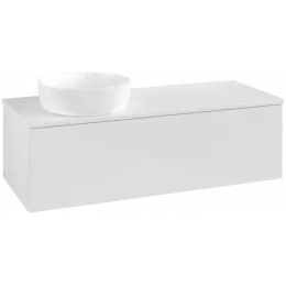Villeroy & Boch Antao Тумба под раковину, с подсветкой, 1 выдвижной ящик, 1200 x 360 x 500 mm, лицевая поверхность без текстурированной отделки, Glossy White Lacquer / Glossy White Lacquer L33010GF