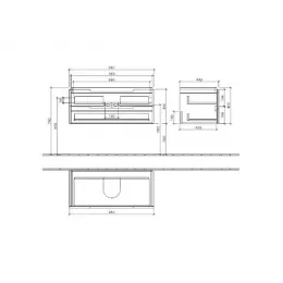 Тумба под раковину Villeroy&Boch Subway 2.0 A69000FP, серый глянец