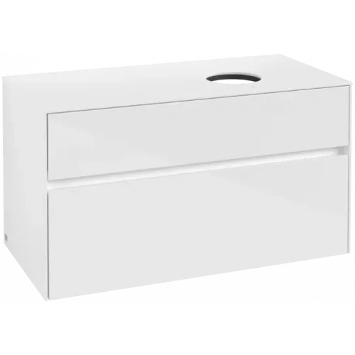 Villeroy & Boch Collaro Тумба под раковину, 2 выдвижных ящика, 1000 x 548 x 500 mm, Glossy White / Glossy White C04000DH