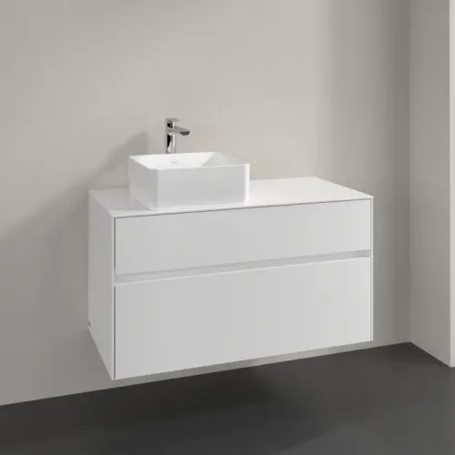 Villeroy & Boch Collaro Тумба под раковину, 2 выдвижных ящика, 1000 x 548 x 500 mm, Glossy White / Glossy White C03900DH