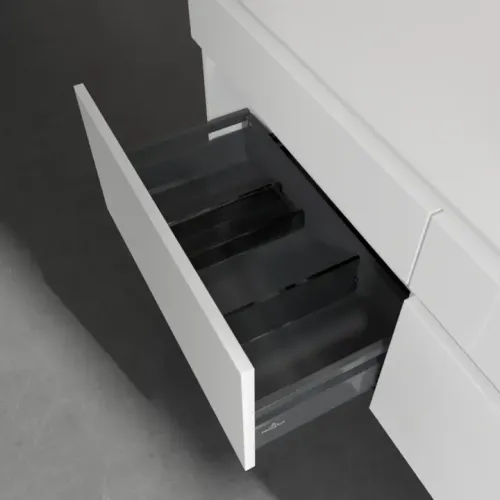 Villeroy & Boch Legato Тумба под раковину, 4 выдвижных ящика, 1400 x 550 x 500 mm, Glossy White / Glossy White B61600DH