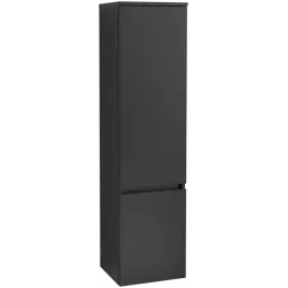 Villeroy & Boch Legato Шкаф-пенал, 2 двери, 400 x 1550 x 350 mm, Black Matt Lacquer / Black Matt Lacquer B73000PD