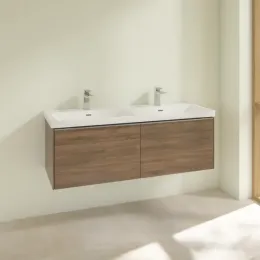 Villeroy & Boch Subway 3.0 Тумба под раковину, 2 выдвижных ящика, 1272 x 429 x 478 mm, Arizona Oak C56700VH