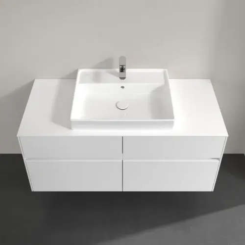 Villeroy & Boch Collaro Тумба под раковину, с подсветкой, 4 выдвижных ящика, 1200 x 548 x 500 mm, Glossy White / Glossy White C081B0DH