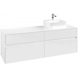 Villeroy & Boch Collaro Тумба под раковину, 4 выдвижных ящика, 1600 x 548 x 500 mm, Glossy White / Glossy White C10600DH