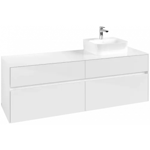 Villeroy & Boch Collaro Тумба под раковину, 4 выдвижных ящика, 1600 x 548 x 500 mm, Glossy White / Glossy White C10600DH