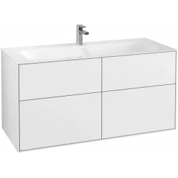 Villeroy & Boch Finion Тумба под раковину, 4 выдвижных ящика, 1196 x 591 x 498 mm, Glossy White Lacquer F05000GF