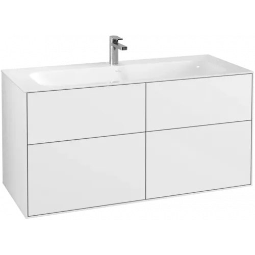 Villeroy & Boch Finion Тумба под раковину, 4 выдвижных ящика, 1196 x 591 x 498 mm, Glossy White Lacquer F05000GF
