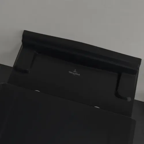 Villeroy & Boch Hommage Унитаз с вертикальным смывом, настенный, Pure Black CeramicPlus 6661B0R7