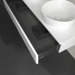 Villeroy & Boch Antao Тумба под раковину, с подсветкой, 1 выдвижной ящик, 1200 x 190 x 500 mm, лицевая поверхность без текстурированной отделки, Glossy White Lacquer / Glossy White Lacquer L13010GF