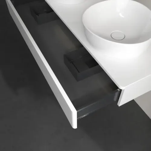 Villeroy & Boch Antao Тумба под раковину, с подсветкой, 1 выдвижной ящик, 1200 x 190 x 500 mm, лицевая поверхность без текстурированной отделки, Glossy White Lacquer / Glossy White Lacquer L13010GF