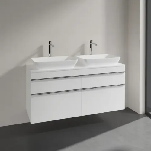 Villeroy & Boch Venticello Тумба под раковину, 4 выдвижных ящика, 1257 x 606 x 502 mm, Glossy White / Glossy White A94401DH