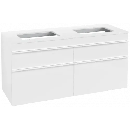 Villeroy & Boch Venticello Тумба под раковину, 4 выдвижных ящика, 1257 x 606 x 502 mm, Glossy White / Glossy White A94402DH