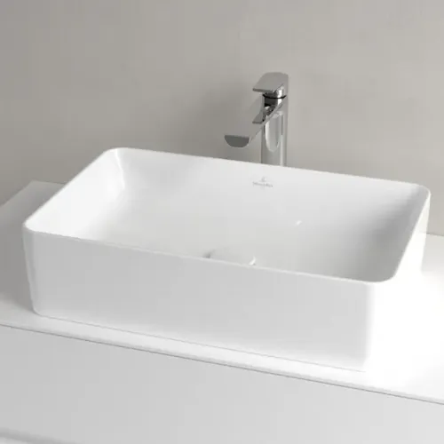 Villeroy & Boch Collaro Раковина для установки на столешницу, 560 x 360 x 145 mm, Альпийский белый, без перелива 4A205601