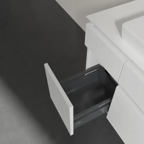 Villeroy & Boch Legato Тумба под раковину, 5 выдвижных ящиков, 1200 x 550 x 500 mm, Glossy White / Glossy White B69700DH