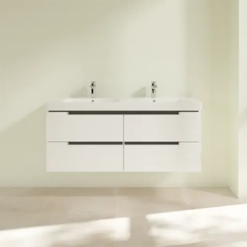 Villeroy & Boch Subway 2.0 Тумба под раковину, 4 выдвижных ящика, 1287 x 520 x 449 mm, Glossy White A69900DH