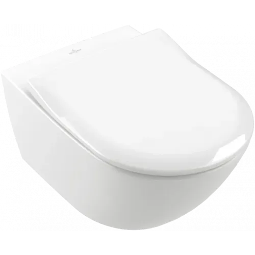 Villeroy & Boch Subway 3.0 Унитаз с открытым смывным краем, настенный, с TwistFlush, Альпийский белый CeramicPlus 4670T0R1