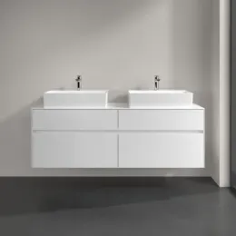 Villeroy & Boch Collaro Тумба под раковину, 4 выдвижных ящика, 1600 x 548 x 500 mm, Glossy White / Glossy White C13700DH