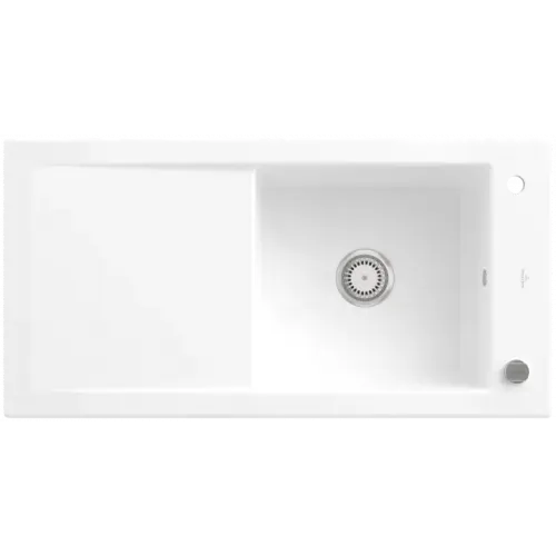 Villeroy & Boch Timeline 60 Мойка, включая Комплект слива с эксцентриком, выкл Керамика, 1000 x 510 mm, Snow White CeramicPlus 679002KG