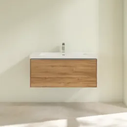Villeroy & Boch Subway 3.0 Тумба под раковину, с подсветкой, 1 выдвижной ящик, 973 x 429 x 478 mm, Oak Kansas C569L0RH