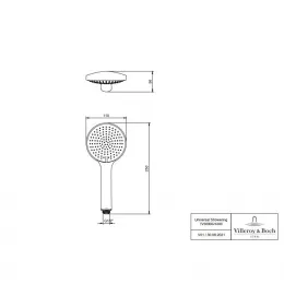 Душевая лейка Villeroy & Boch Universal TVS00002300061 хром/черный TVS00002300061