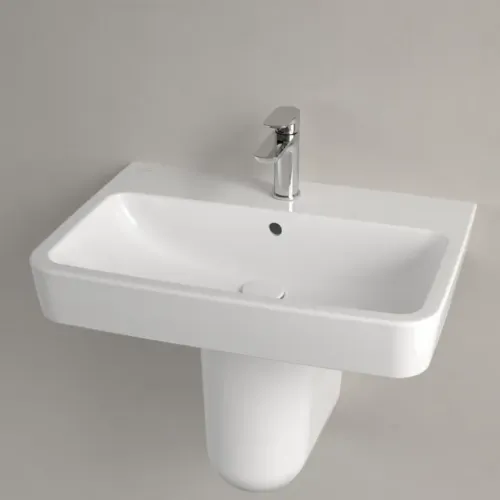 Villeroy & Boch O.novo Pаковина, 650 x 460 x 175 mm, Альпийский белый CeramicPlus, с переливом 4A4165R1