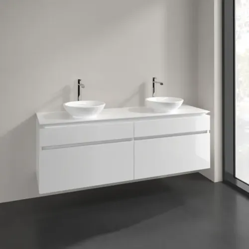 Villeroy & Boch Legato Тумба под раковину, 4 выдвижных ящика, 1600 x 550 x 500 mm, Glossy White / Glossy White B60000DH