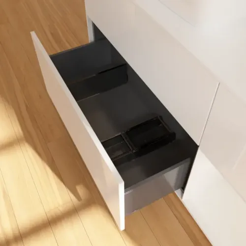 Villeroy & Boch Finion Тумба под раковину, с подсветкой, 3 выдвижных ящика, 1200 x 603 x 501 mm, Glossy White Lacquer / Glossy White Lacquer G811GFGF