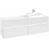 Villeroy & Boch Collaro Тумба под раковину, с подсветкой, 4 выдвижных ящика, 1600 x 548 x 500 mm, Glossy White / Glossy White C079B0DH