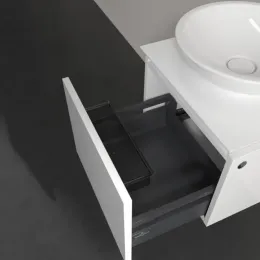 Villeroy & Boch Legato Тумба под раковину, с подсветкой, 1 выдвижной ящик, 450 x 380 x 500 mm, Glossy White / Glossy White B565L0DH