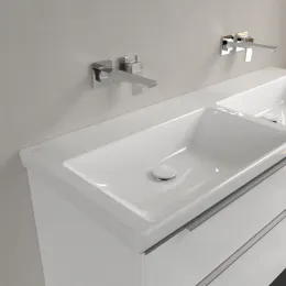 Villeroy & Boch Subway 3.0 Двойная раковина для установки на тумбу, 1300 x 475 x 165 mm, Альпийский белый, без перелива 4A71D301